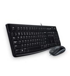 Kit Logitech teclado y mouse mk120 alámbrico usb