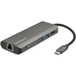 [AC-8537] DOCKING STATION STARTECH CON HDMI - 4K, LECTOR DE TARJETAS SD - HUB USB C A USB 3.0 - 2X USB-A 1X USB-C PD 3.0